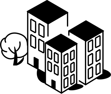 Illustration of buildings under construction